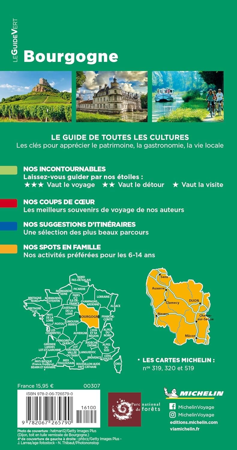 Guide Vert - Bourgogne - Édition 2025 | Michelin – Cartovia