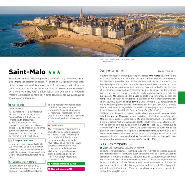 Guide Vert - Bretagne Nord, De Saint-Malo à la presqu'île de Crozon - Édition 2024 | Michelin guide de voyage Michelin 
