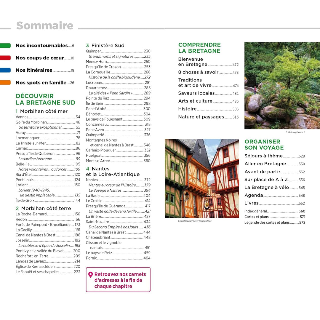 Guide Vert - Bretagne Sud : Morbihan, Finistère, Loire-Atlantique - Édition 2024 | Michelin guide de voyage Michelin 