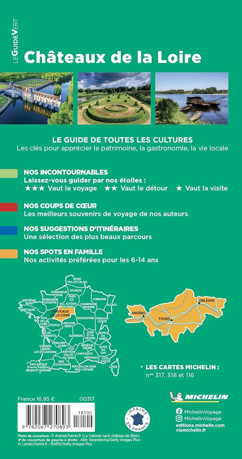 Guide Vert - Châteaux de la Loire 2026 | Michelin guide de voyage Michelin 