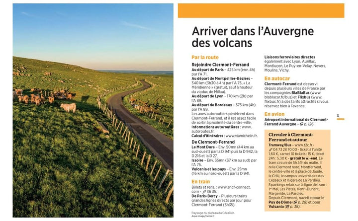 Guide Vert compact - L'Auvergne des volcans, Clermont-Ferrand et la chaîne de Puys 2026 | Michelin guide de voyage Michelin