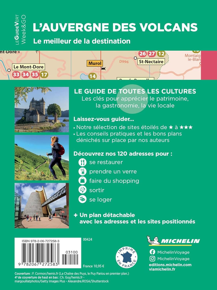 Guide Vert compact - L'Auvergne des volcans, Clermont-Ferrand et la chaîne de Puys 2026 | Michelin guide de voyage Michelin