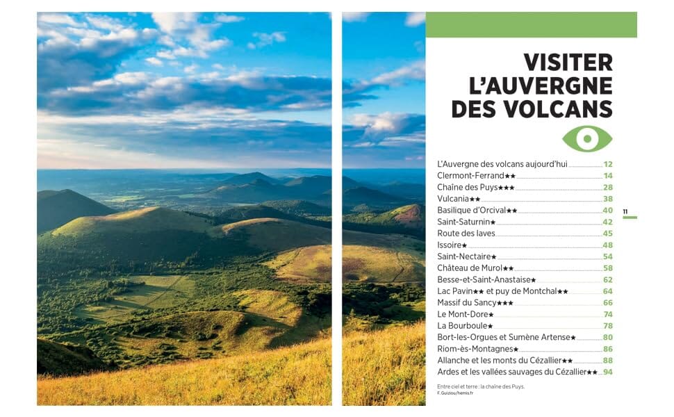 Guide Vert compact - L'Auvergne des volcans, Clermont-Ferrand et la chaîne de Puys 2026 | Michelin guide de voyage Michelin