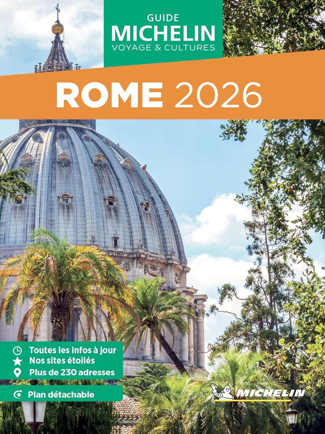 Guide Vert compact - Rome + plan 2026 | Michelin guide de voyage Michelin 