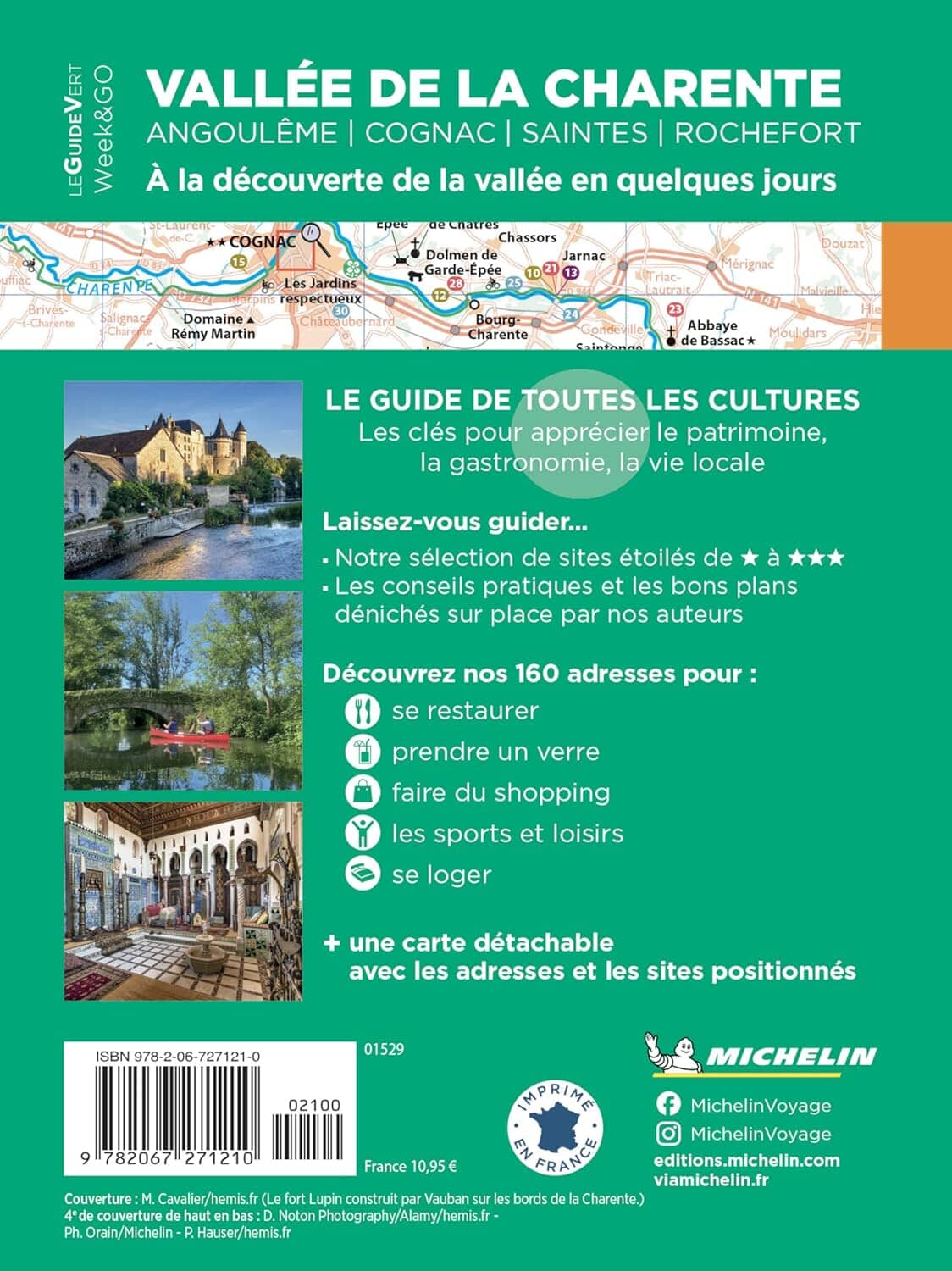 Guide Vert compact - Vallée de la Charente Michelin, Angoulême, Cognac, Saintes, Rochefort 2026 | Michelin guide de voyage Michelin 