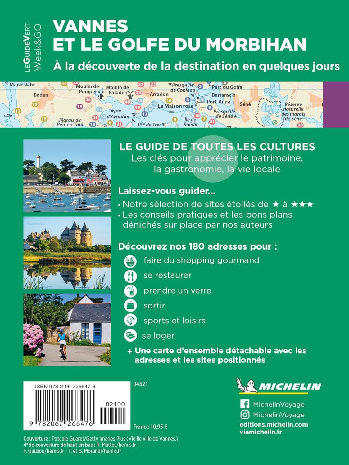 Guide Vert compact - Vannes et le Golfe du Morbihan - Édition 2025 | Michelin guide de voyage Michelin 