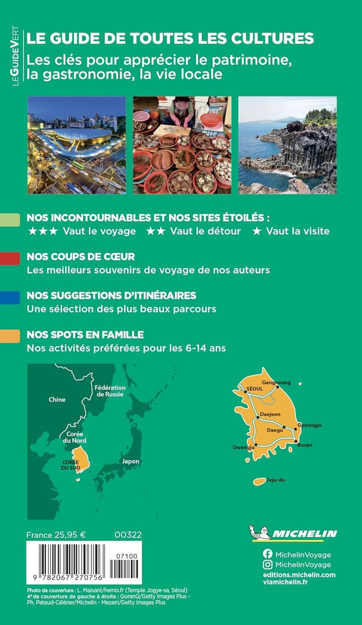 Guide Vert - Corée du Sud 2026 | Michelin guide de voyage Michelin 