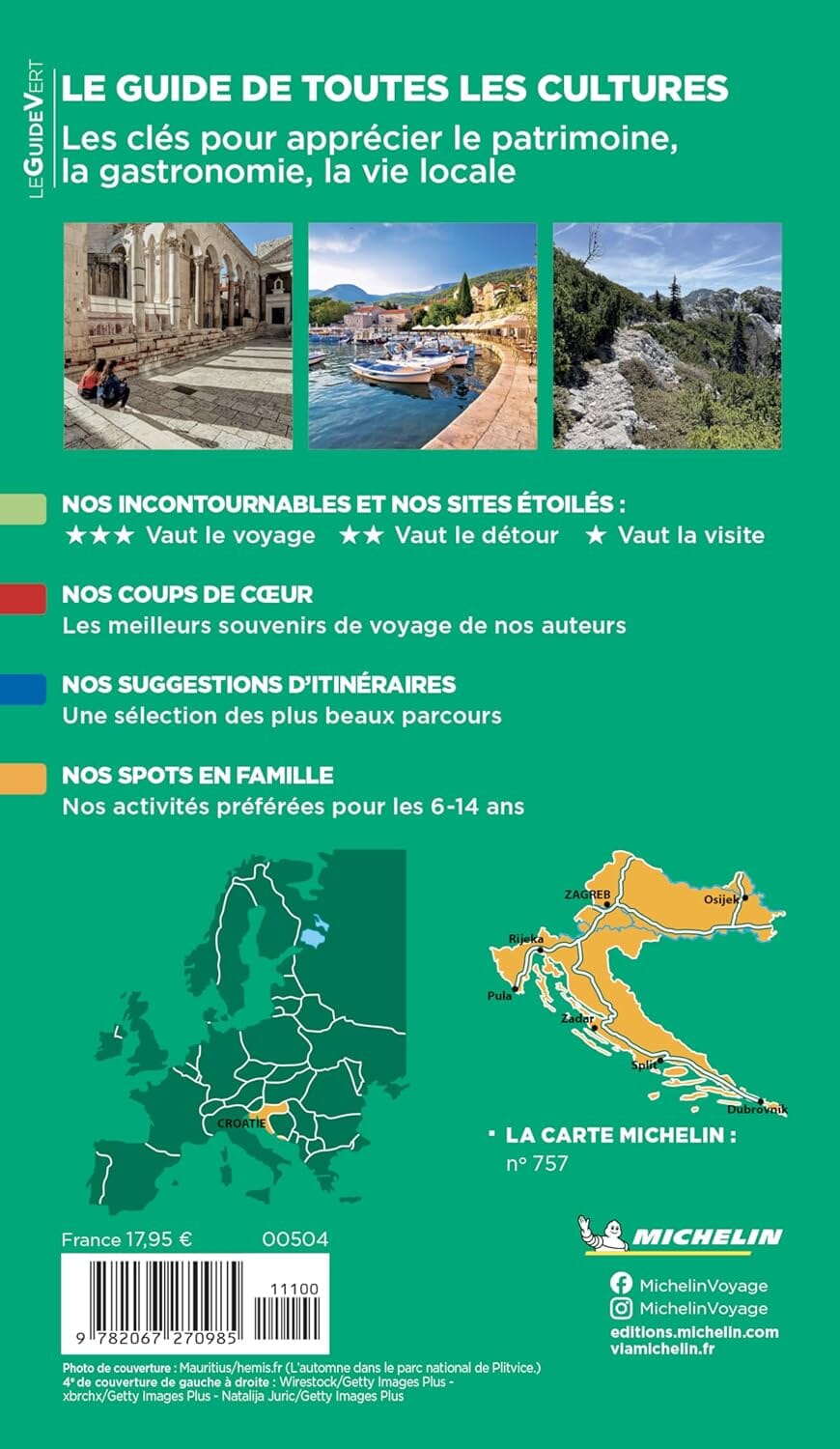 Guide Vert - Croatie 2026 | Michelin guide de voyage Michelin 