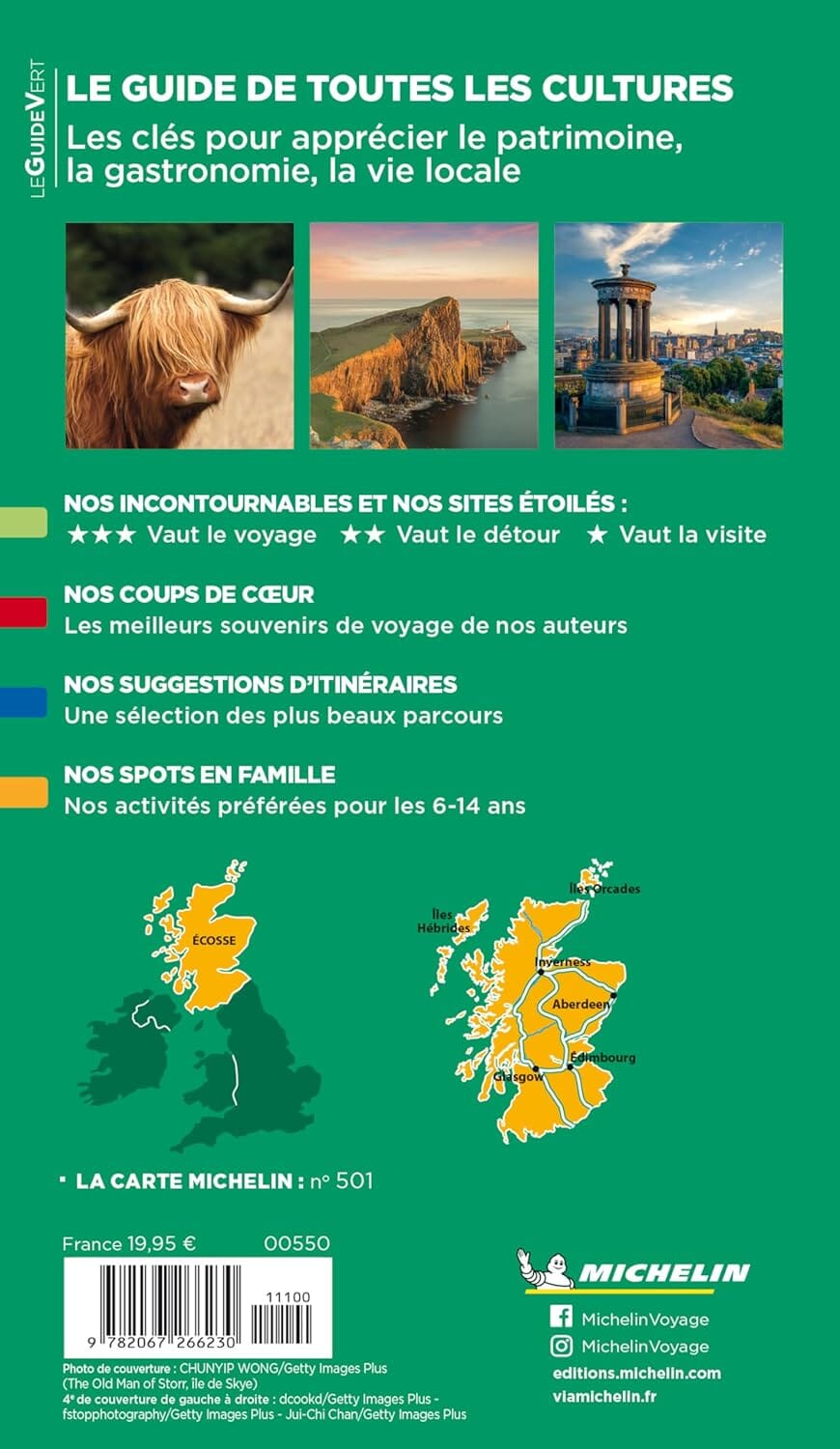 Guide Vert - Ecosse - Édition 2025 | Michelin guide de voyage Michelin 