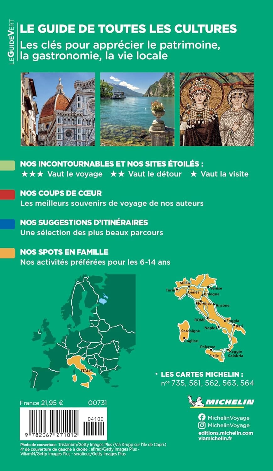 Guide Vert - Italie 2026 | Michelin guide de voyage Michelin