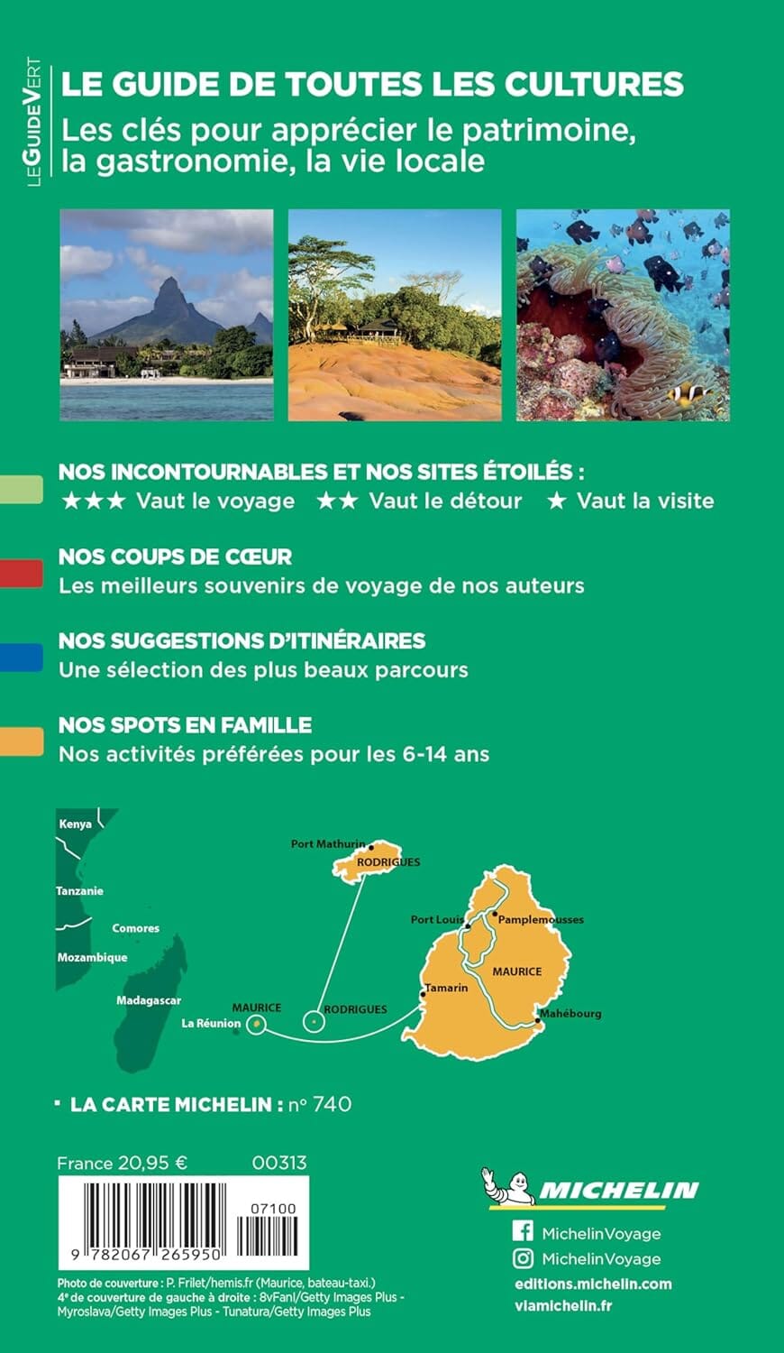 Guide Vert - Maurice, Rodrigues - Édition 2025 | Michelin guide de voyage Michelin 