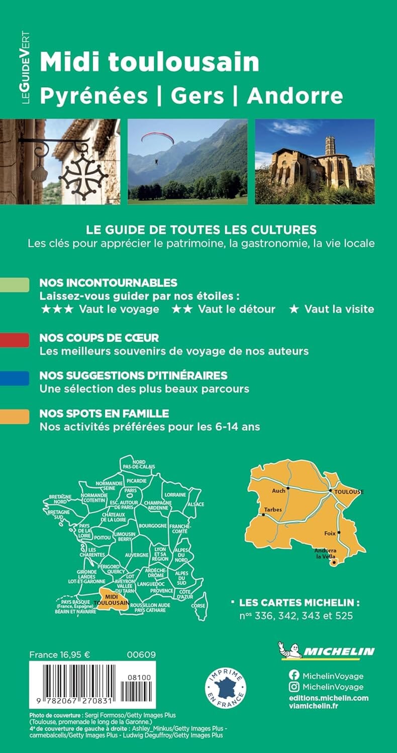 Guide Vert - Midi Toulousain, Pyrénées, Gers, Andorre 2026 | Michelin guide de voyage Michelin 