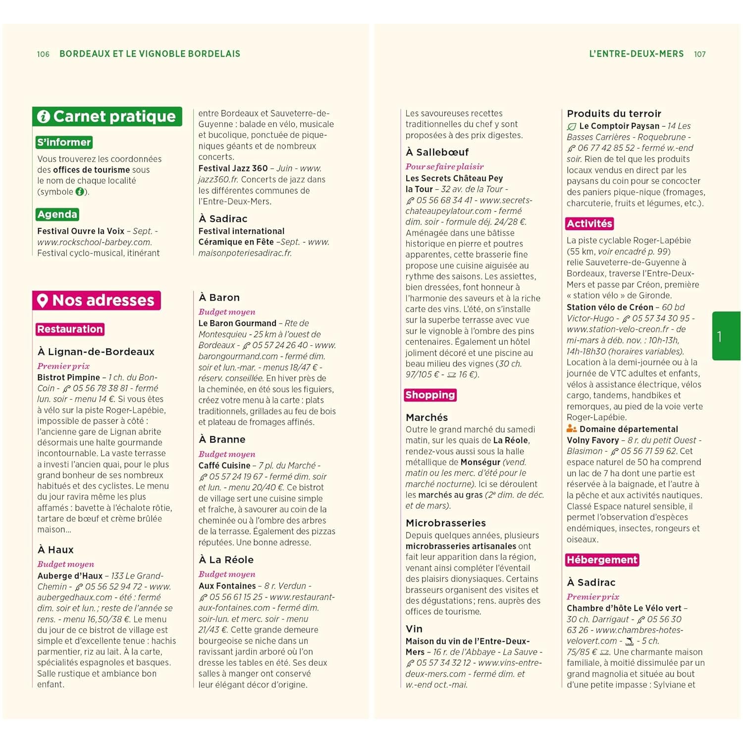 Guide Vert - Nouvelle-Aquitaine : Gironde, Landes, Lot-et-Garonne - Édition 2024 | Michelin guide de voyage Michelin 