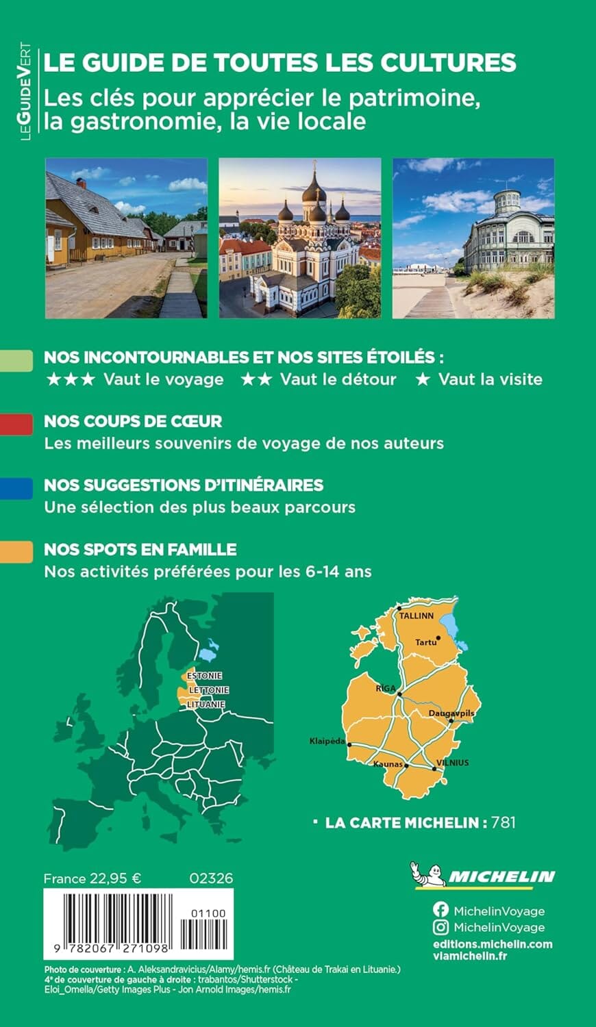 Guide Vert - Pays Baltes 2026 | Michelin guide de voyage Michelin 