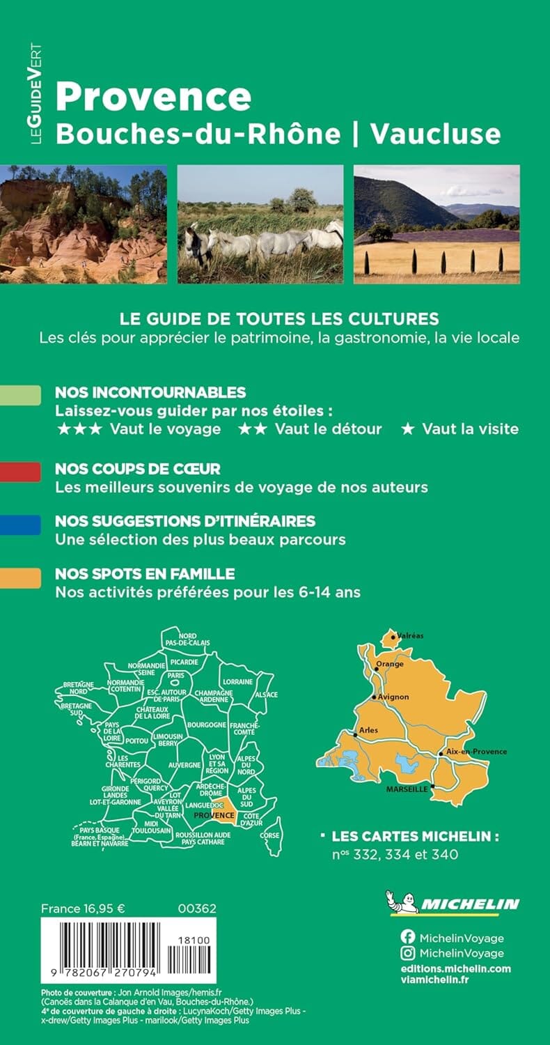 Guide Vert - Provence : Bouches-du-Rhône, Vaucluse 2026 | Michelin guide de voyage Michelin 
