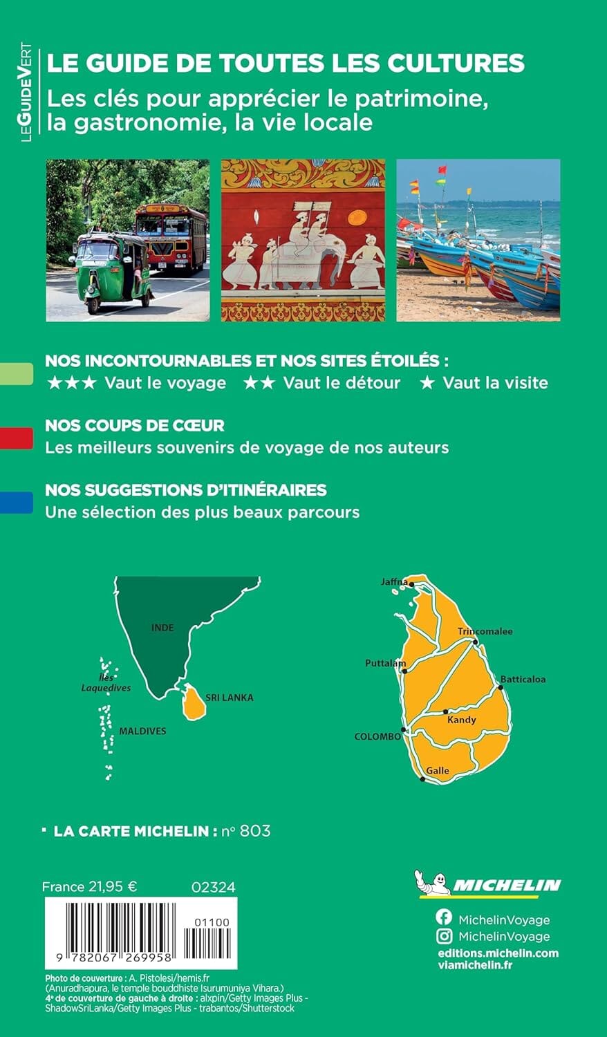 Guide Vert - Sri Lanka - Édition 2025 | Michelin guide de voyage Michelin 