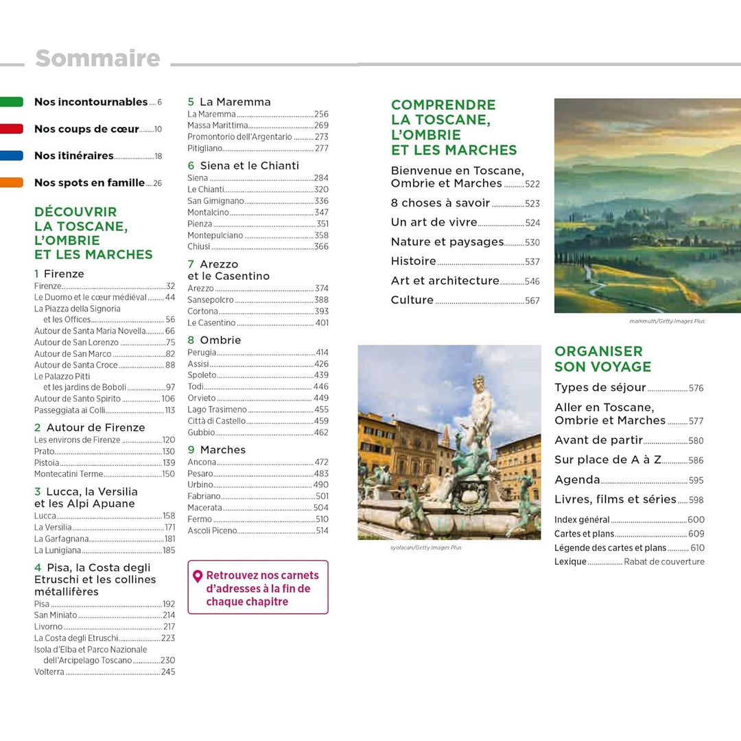 Guide Vert - Toscane, Ombrie, Marches - Édition 2024 | Michelin guide de voyage Michelin 