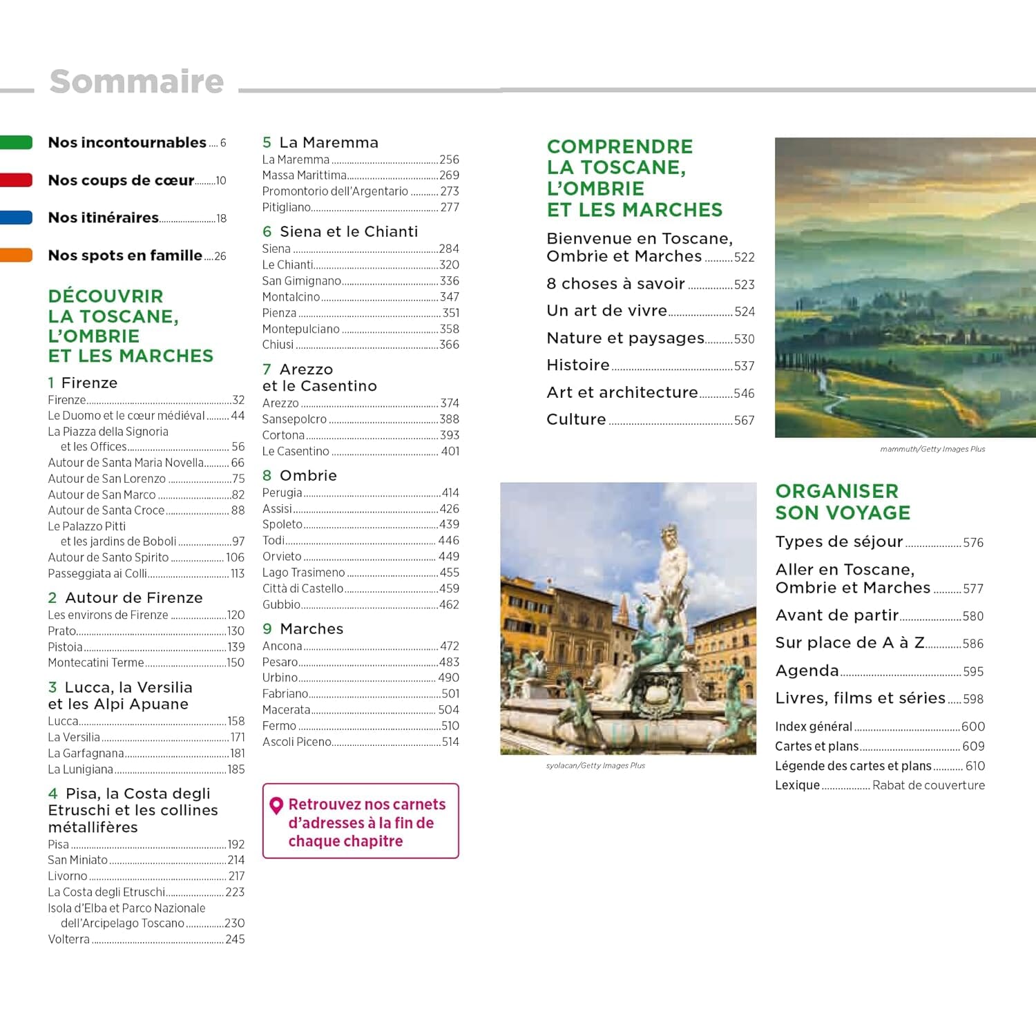 Guide Vert - Toscane, Ombrie, Marches - Édition 2024 | Michelin guide de voyage Michelin 