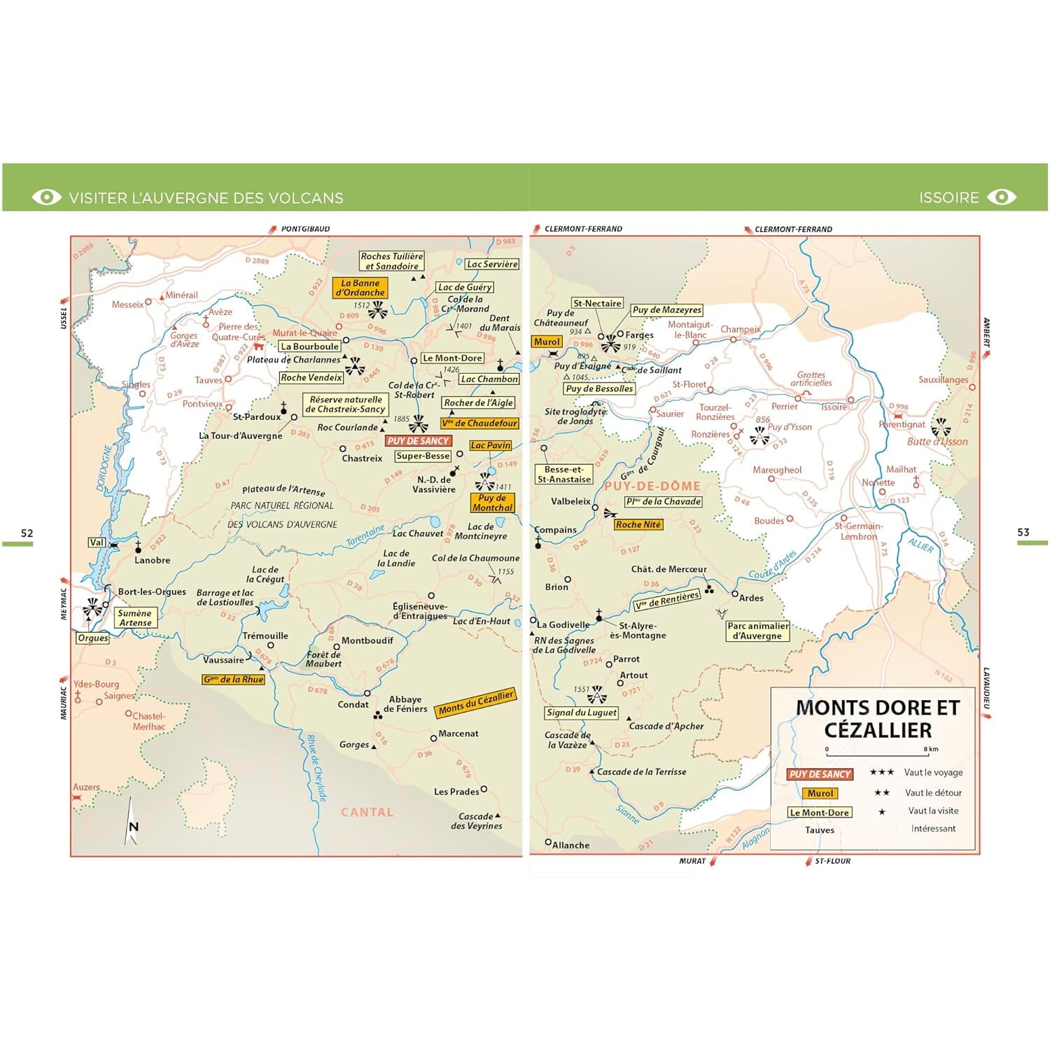 Guide Vert Week & Go - L'Auvergne des volcans, Clermont-Ferrand et la chaîne de Puys - Édition 2024 | Michelin guide de voyage Michelin 