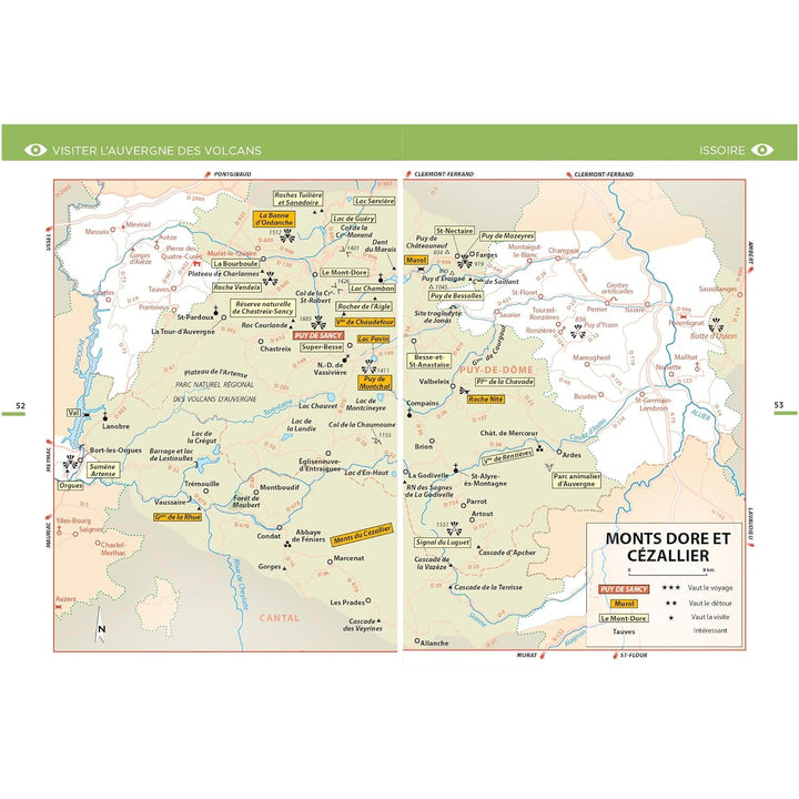 Guide Vert Week & Go - L'Auvergne des volcans, Clermont-Ferrand et la chaîne de Puys - Édition 2024 | Michelin guide de voyage Michelin 