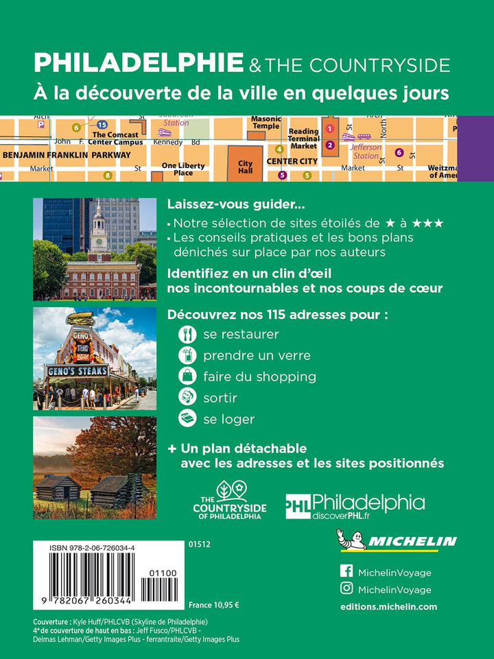 Guide Vert Week & GO - Philadelphie - Édition 2023 | Michelin guide petit format Michelin 