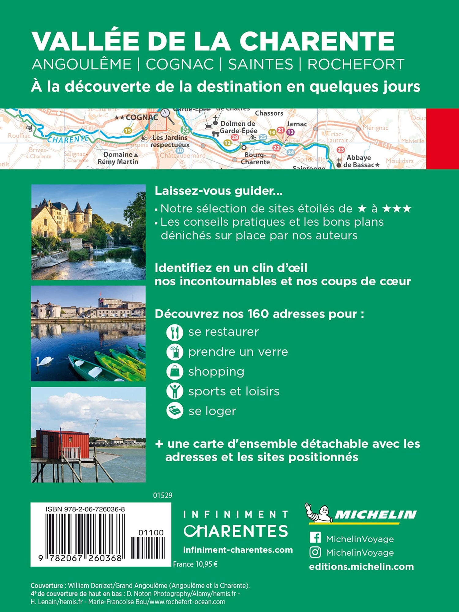 Guide Vert Week & GO - Vallée de la Charente Michelin, Angoulême, Cognac, Saintes, Rochefort - Édition 2023 | Michelin guide de voyage Michelin