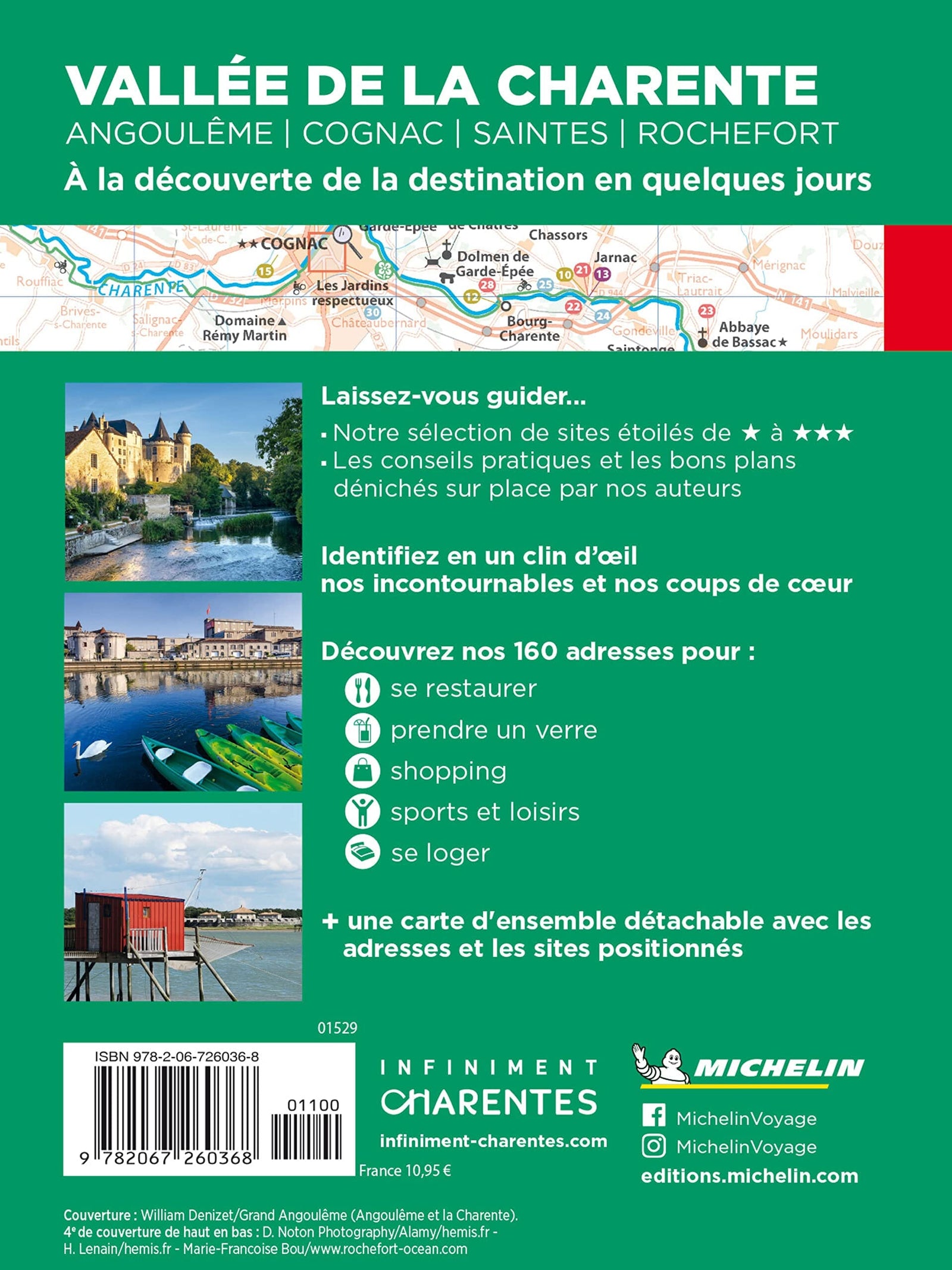 Guide Vert Week & GO - Vallée de la Charente Michelin, Angoulême, Cognac, Saintes, Rochefort - Édition 2023 | Michelin guide de voyage Michelin
