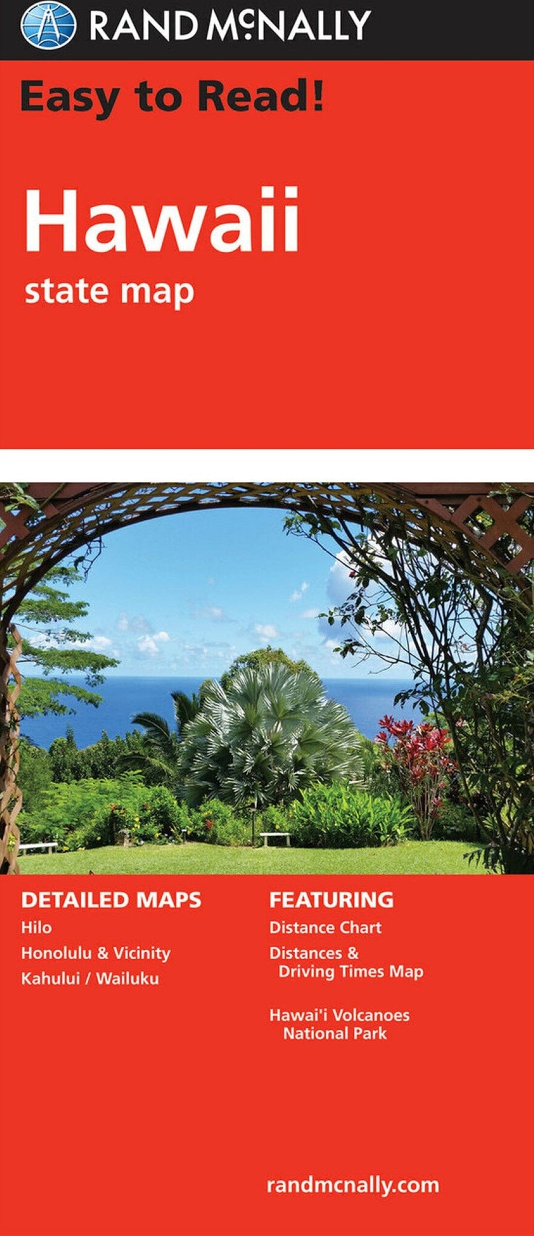Hawaii, carte facile à lire | Rand McNally carte routière Rand McNally