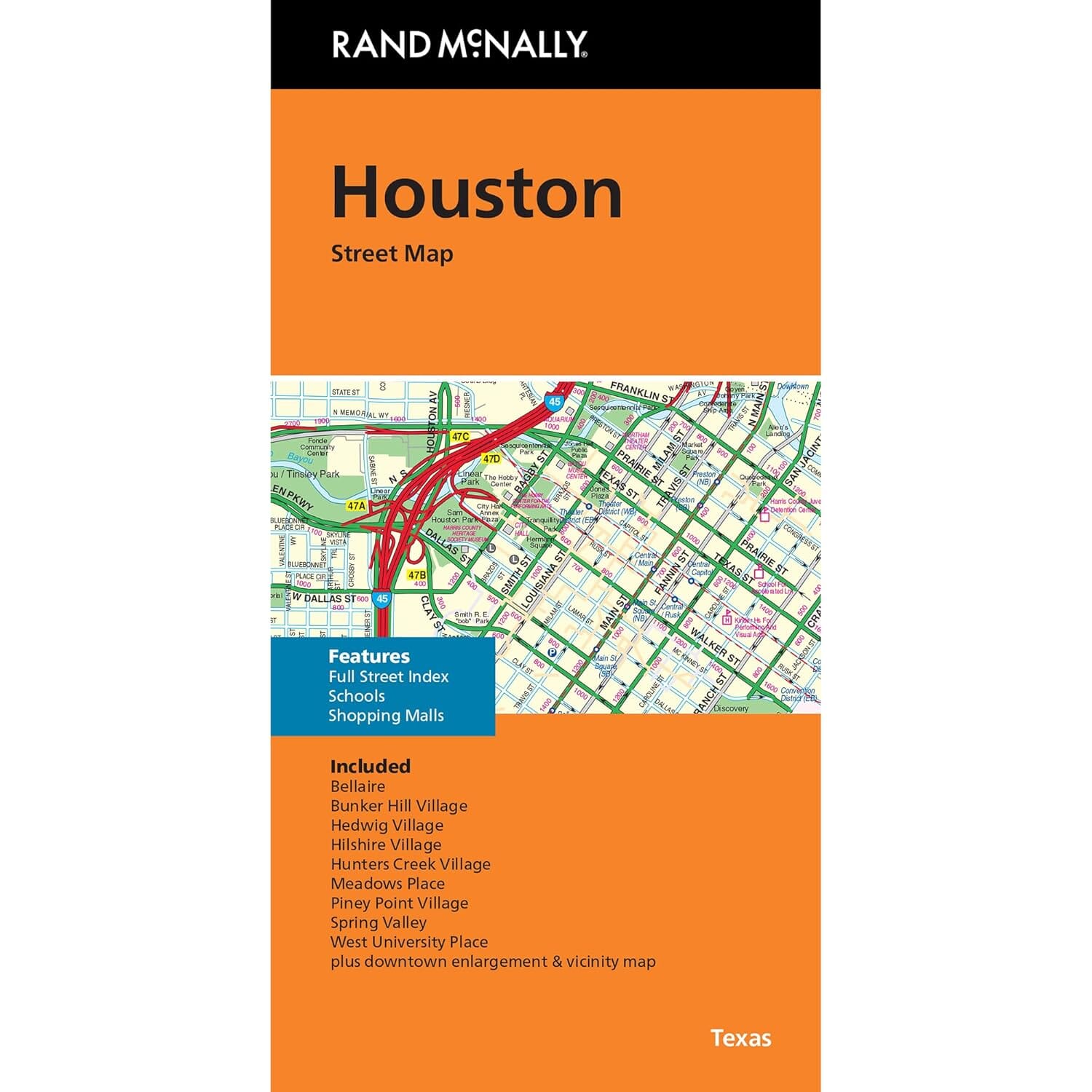 Houston, Texas | Rand McNally plan de ville Rand McNally 