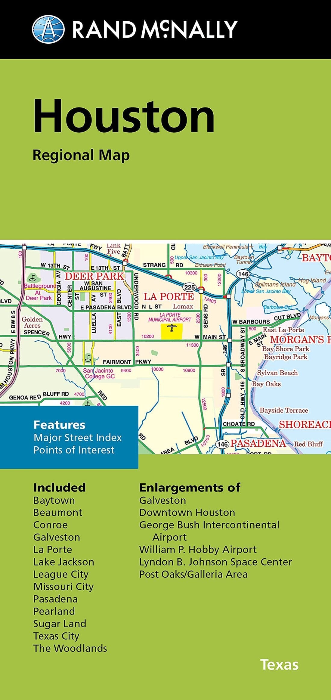 Houston, Texas Regional | Rand McNally plan de ville Rand McNally