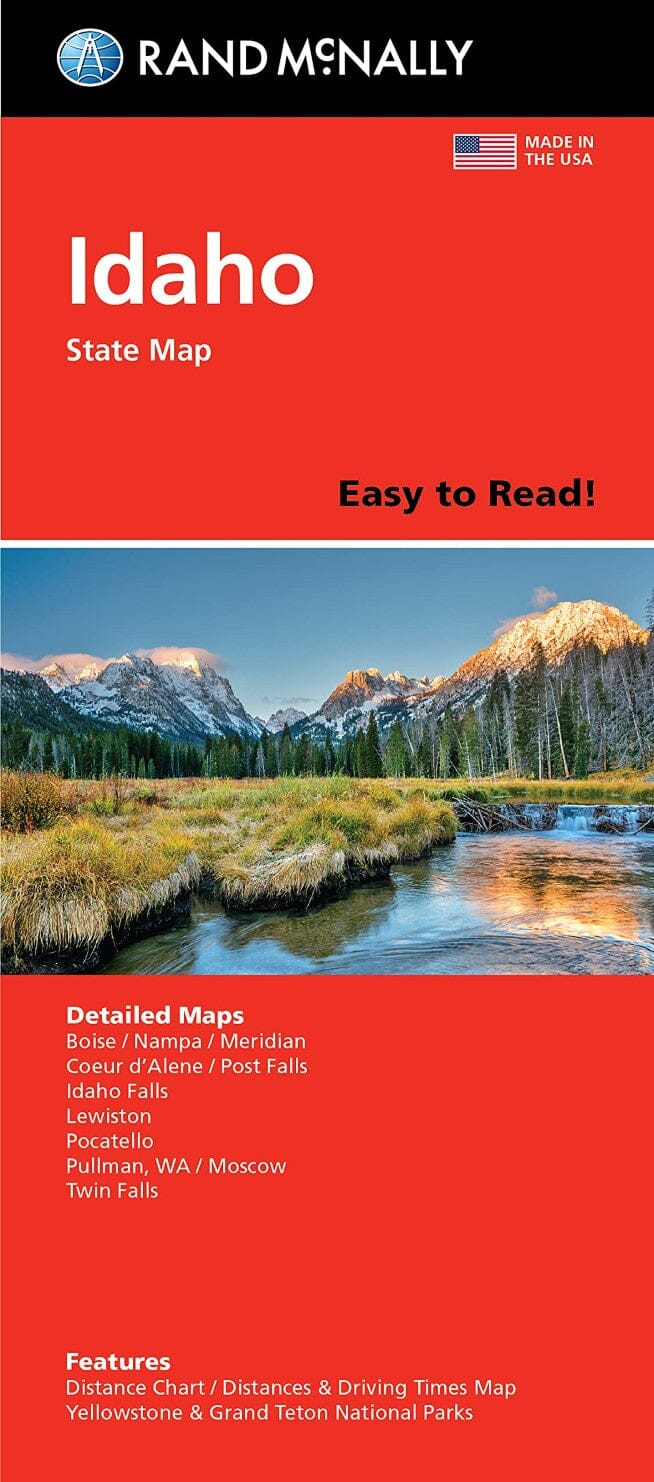 Idaho, carte facile à lire | Rand McNally carte routière Rand McNally