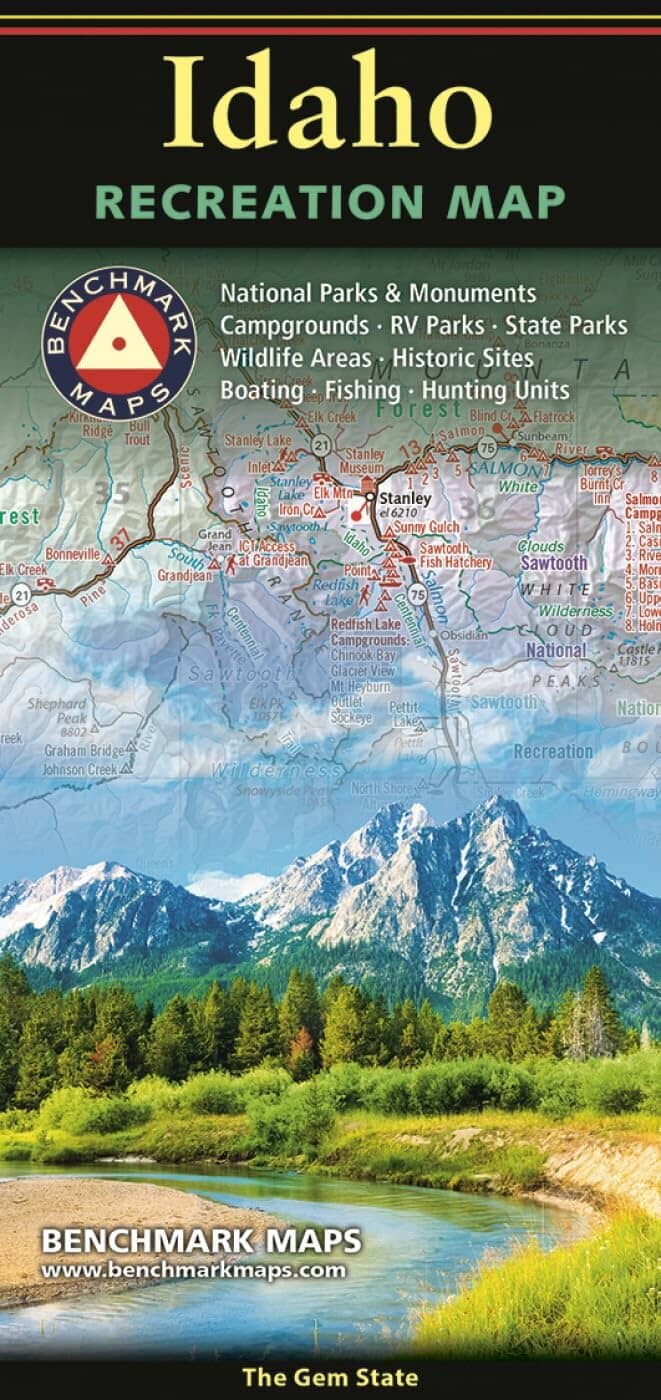 Idaho Recreation Map | Benchmark Maps carte routière Benchmark Maps 