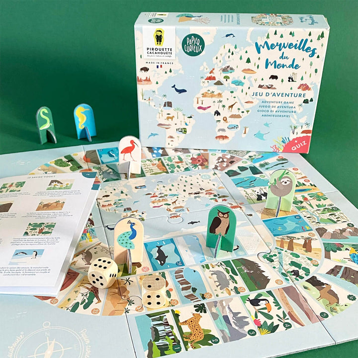 Jeu d'aventure - Les merveilles du monde (jeu de l'oie, dès 4 ans) | Papier Curieux jeu Papier Curieux