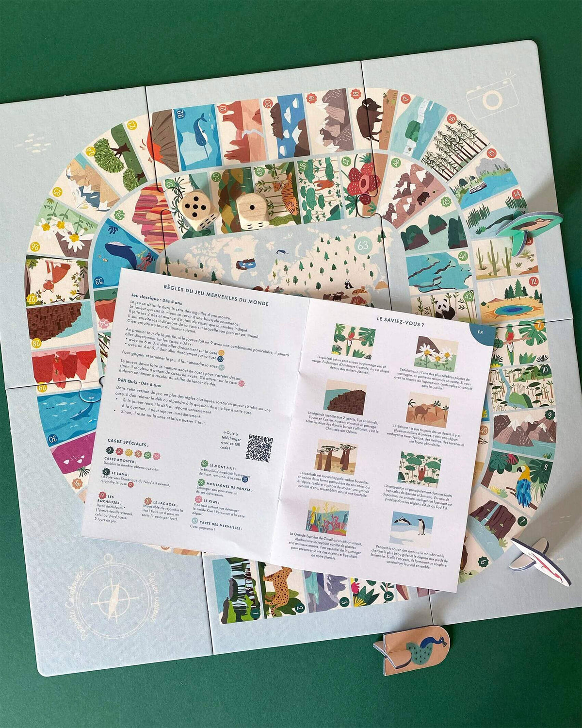 Jeu d'aventure - Les merveilles du monde (jeu de l'oie, dès 4 ans) | Papier Curieux jeu Papier Curieux