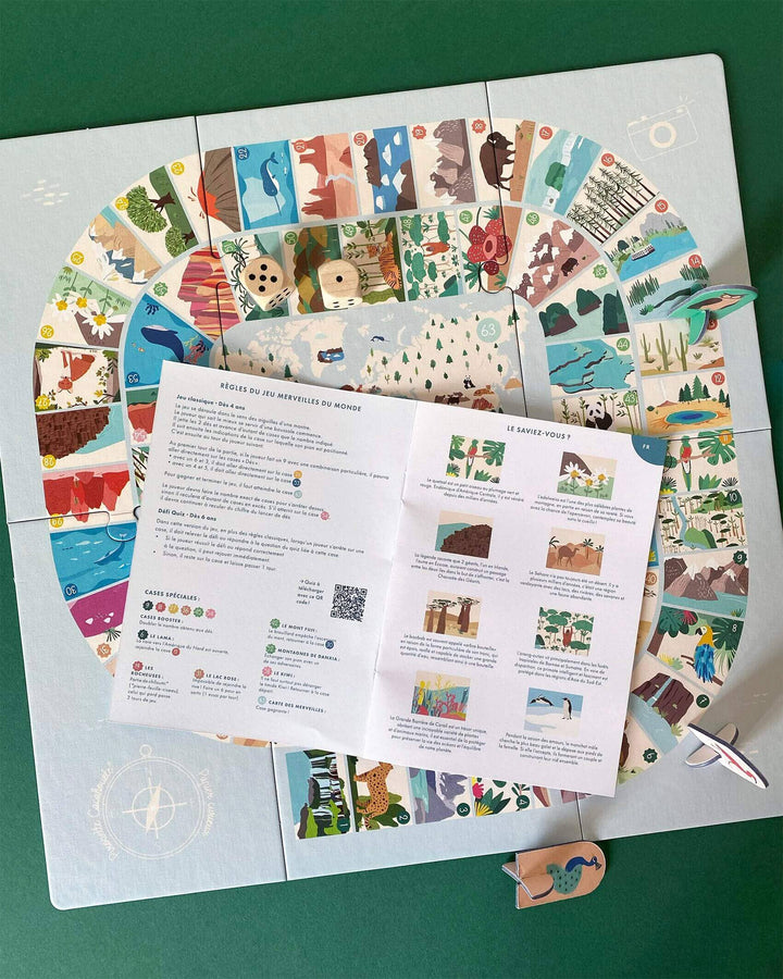 Jeu d'aventure - Les merveilles du monde (jeu de l'oie, dès 4 ans) | Papier Curieux jeu Papier Curieux