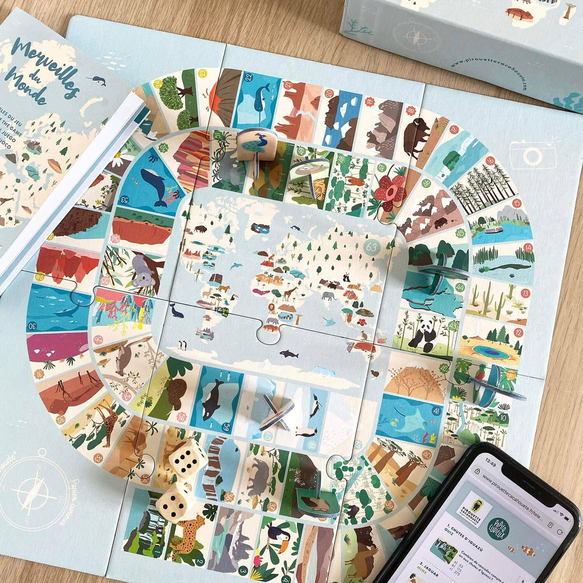 Jeu d'aventure - Les merveilles du monde (jeu de l'oie, dès 4 ans) | Papier Curieux jeu Papier Curieux