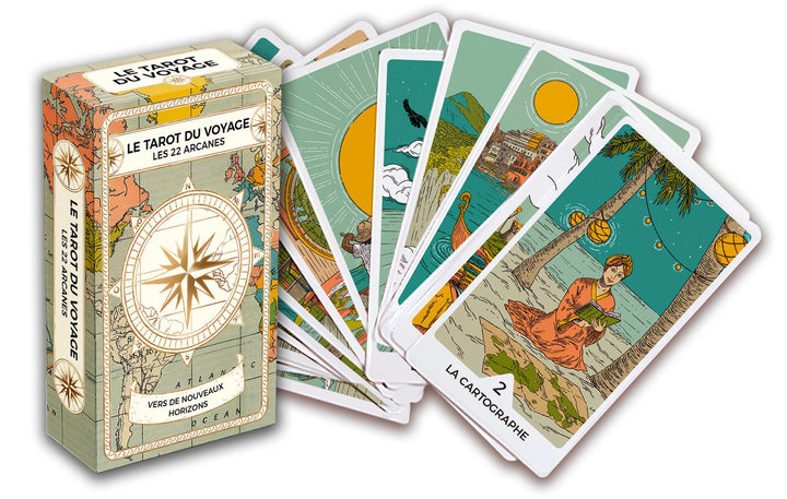 Jeu de cartes - Le tarot du voyage | Aventura carte pliée Aventura 
