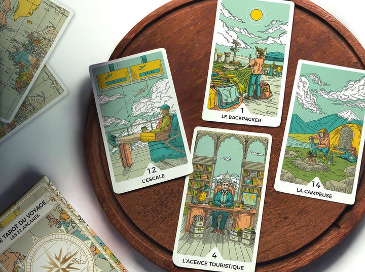 Jeu de cartes - Le tarot du voyage | Aventura carte pliée Aventura 