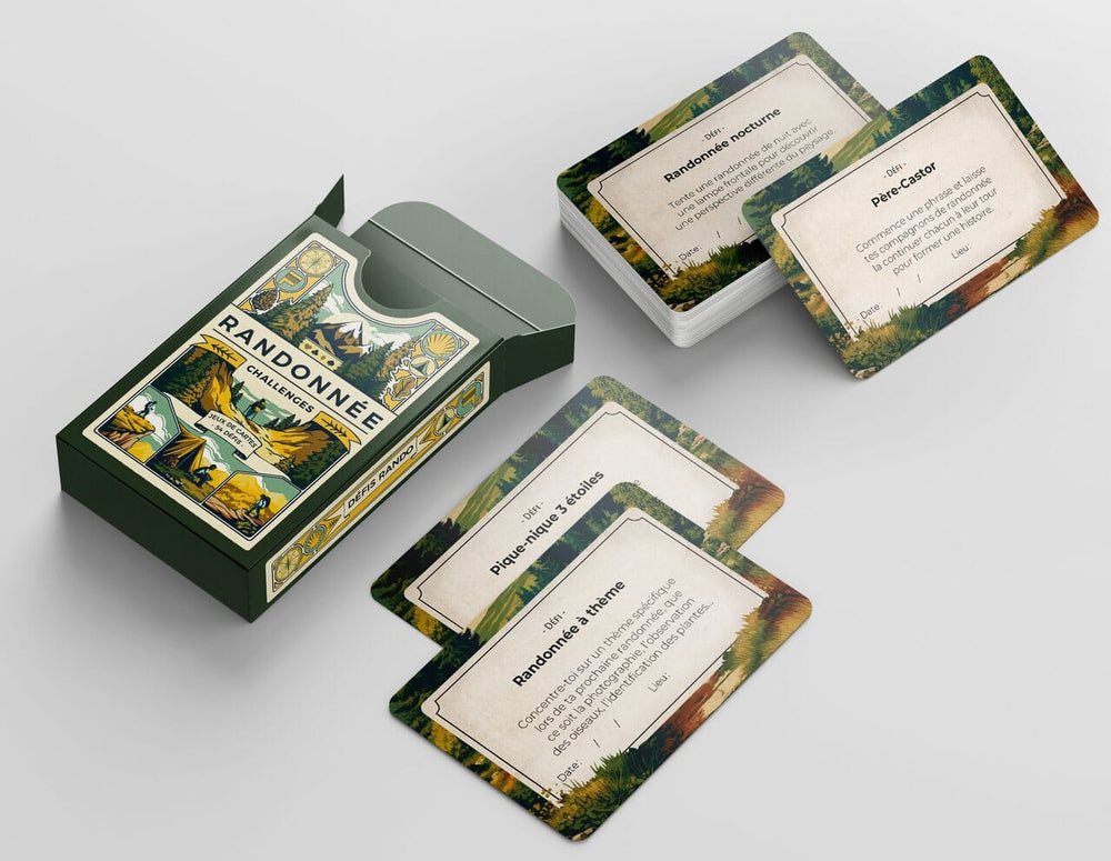 Jeu de cartes - Randonnée challenges | Aventura carte pliée Aventura 