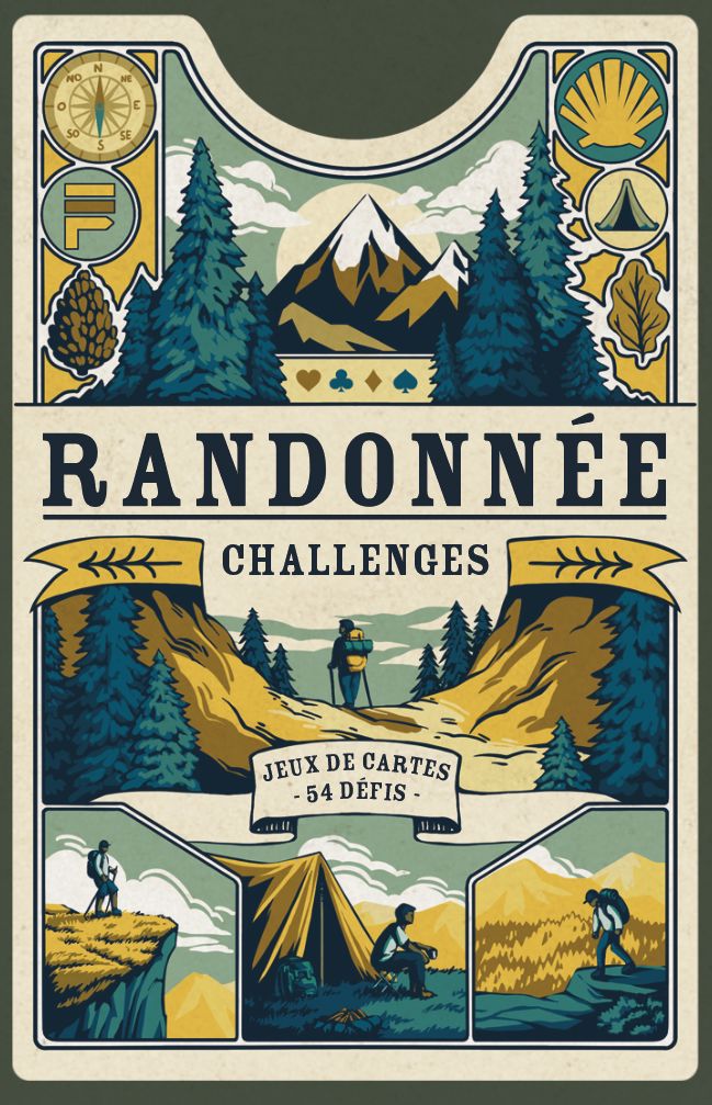 Jeu de cartes - Randonnée challenges | Aventura carte pliée Aventura 
