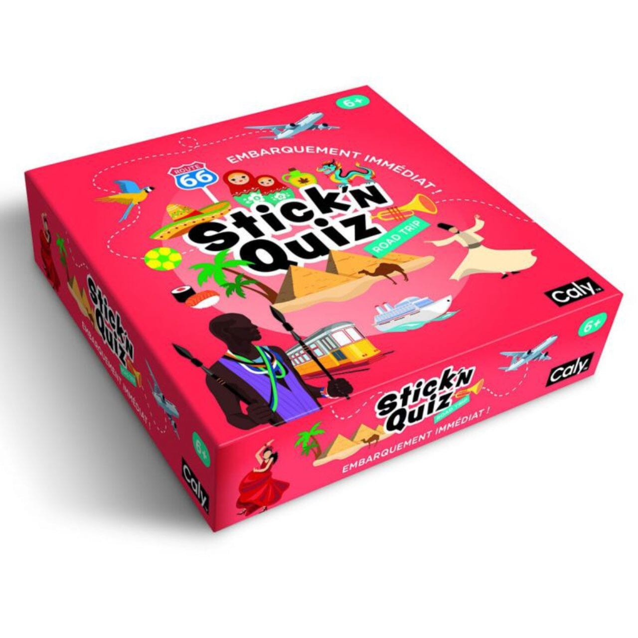 Jeu (en français) - Road trip Stick and Quiz (6 ans et +) | Calytoys globe Calytoys