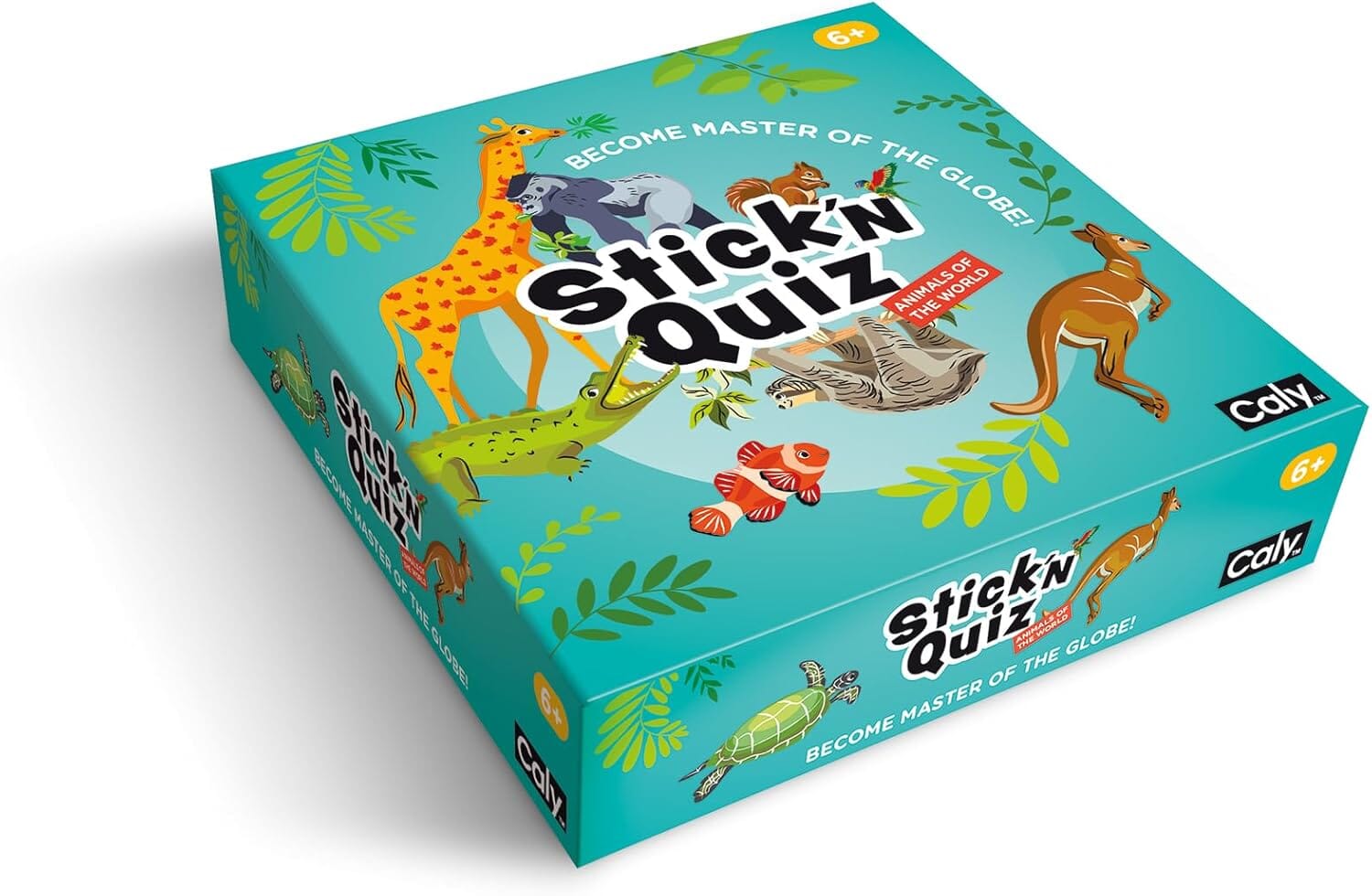 Jeu Stick’N Quiz (en anglais) - Animals of the World (6 ans et +) | Calytoys globe Calytoys 