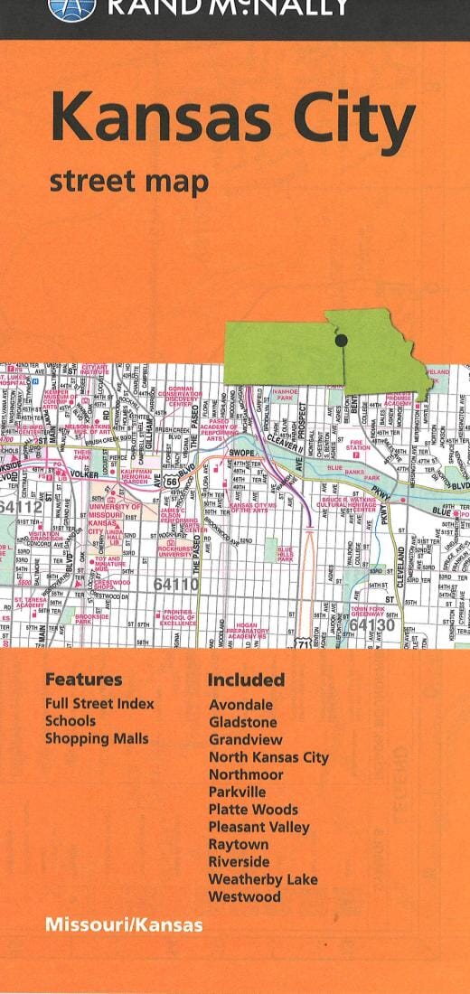 Kansas City, Missouri | Rand McNally plan de ville Rand McNally