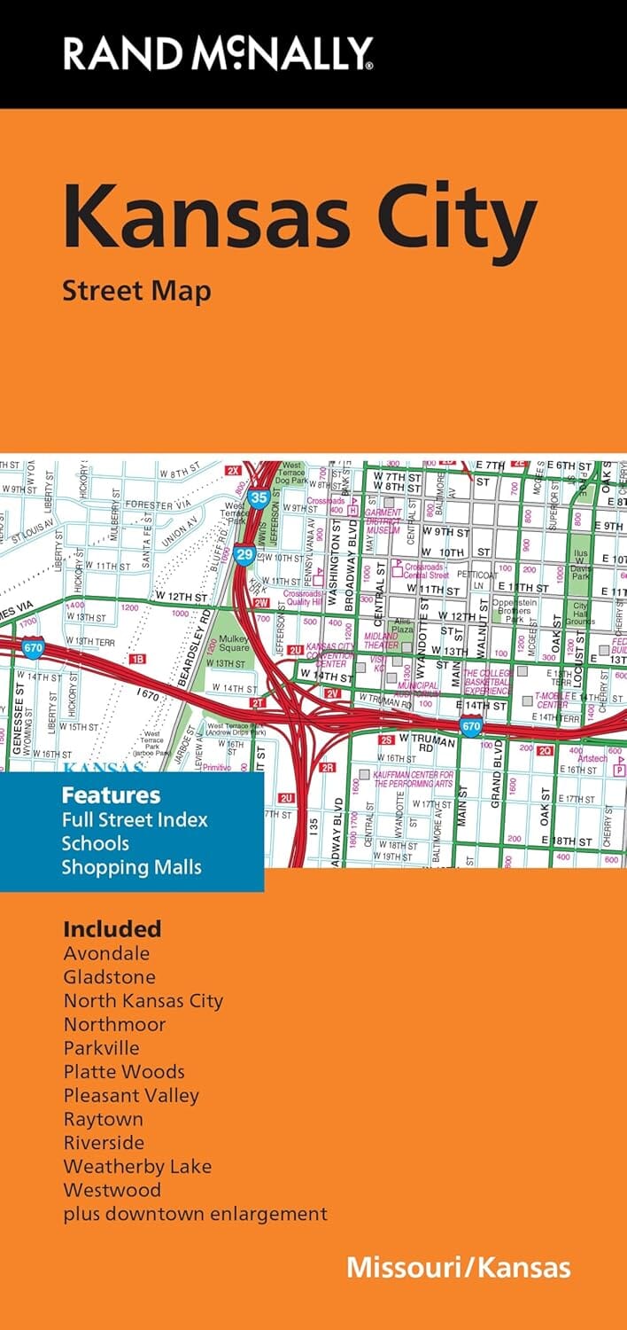 Kansas City, Missouri | Rand McNally plan de ville Rand McNally 