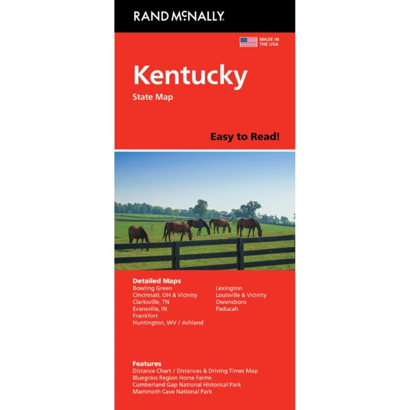 Kentucky, carte facile à lire | Rand McNally carte routière Rand McNally