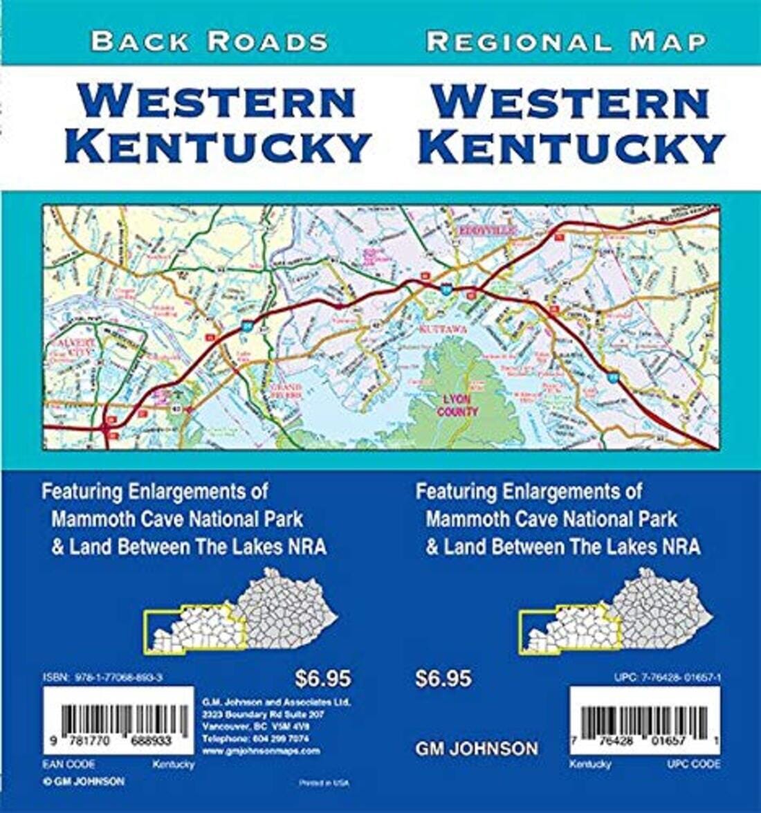 Kentucky Ouest, Routes secondaires | GM Johnson carte routière GM Johnson