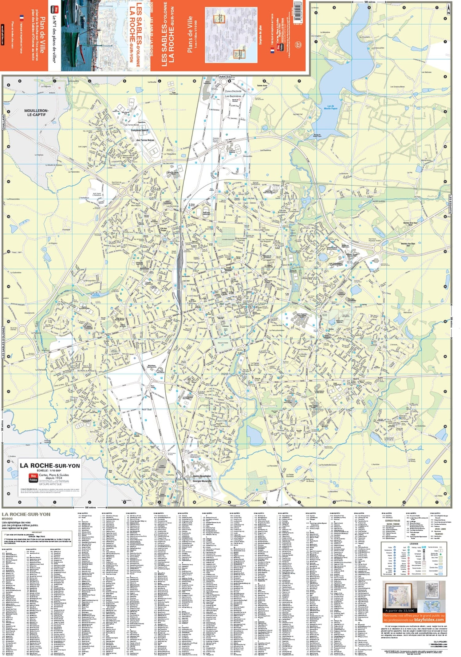 La Roche-sur-Yon & Les Sables d’Olonne - Plan de ville | Blay Foldex plan de ville Blay Foldex