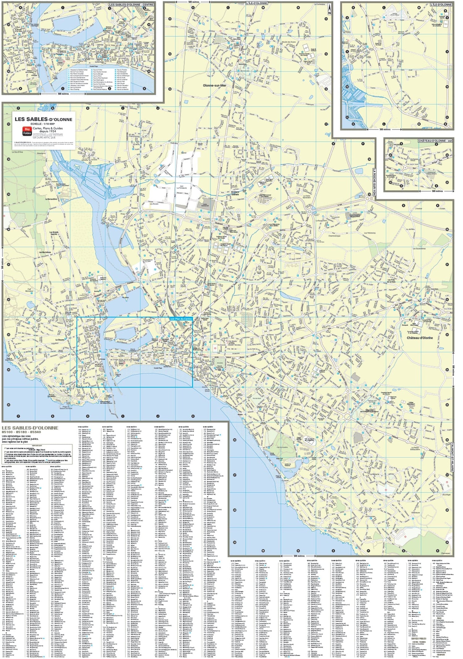 La Roche-sur-Yon & Les Sables d’Olonne - Plan de ville | Blay Foldex plan de ville Blay Foldex