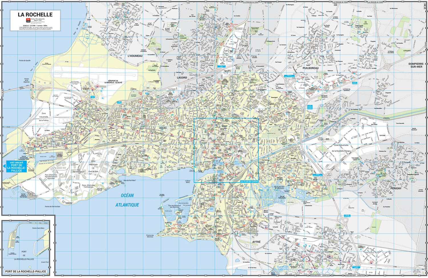La Rochelle - Plan de ville grand format | Blay Foldex plan de ville Blay Foldex
