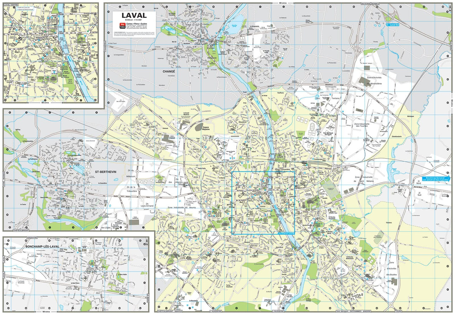 Laval, Mayenne - Plan de ville | Blay Foldex plan de ville Blay Foldex